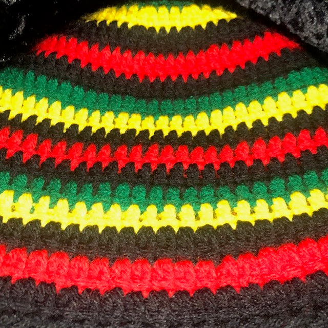 Rasta Brimless Crochet Beanie