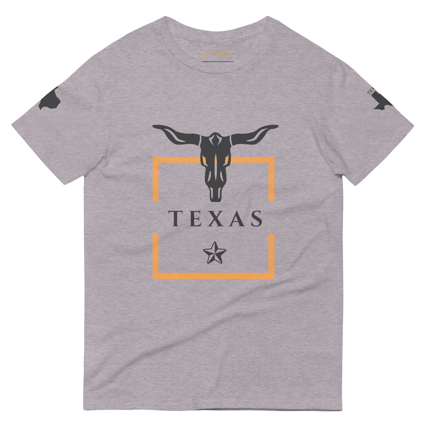 Texas Longhorn Graphic Tee | Orange Border | Cotton Short Sleeve